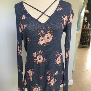 Boho long sleeve top size S